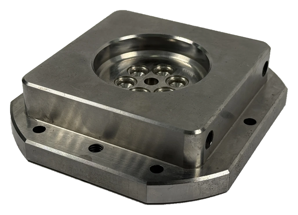 Circular features in a block