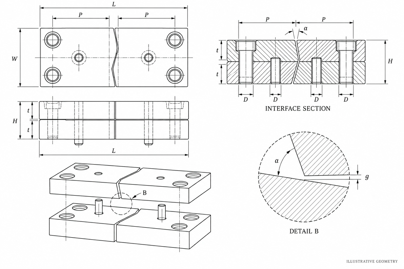 AI illustrative engineering line drawing: The faces that work together.
